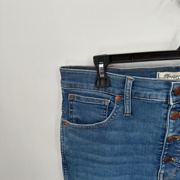 MADEWELL AG149 Petite 10" High Rise Skinny Button Fly Denim Jean // 30P - Picture 4 of 9